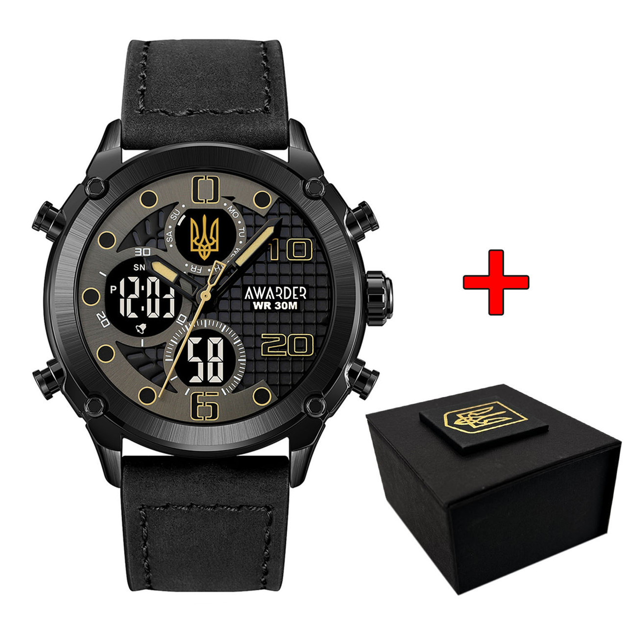 Awarder 017 Тризуб золото All Black, фото 1