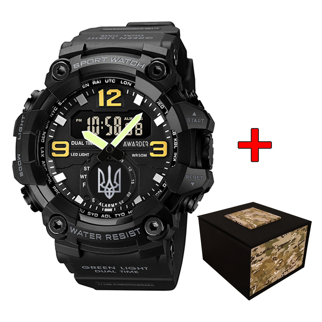 Awarder 003 Тризуб срібло Black, фото 1