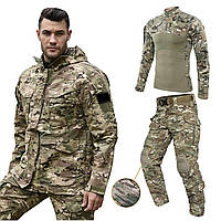 Брендовий новий комплект формованого одягу HAN WILD мультикам курточка та штани G3 з наколінниками для активного відпочинку