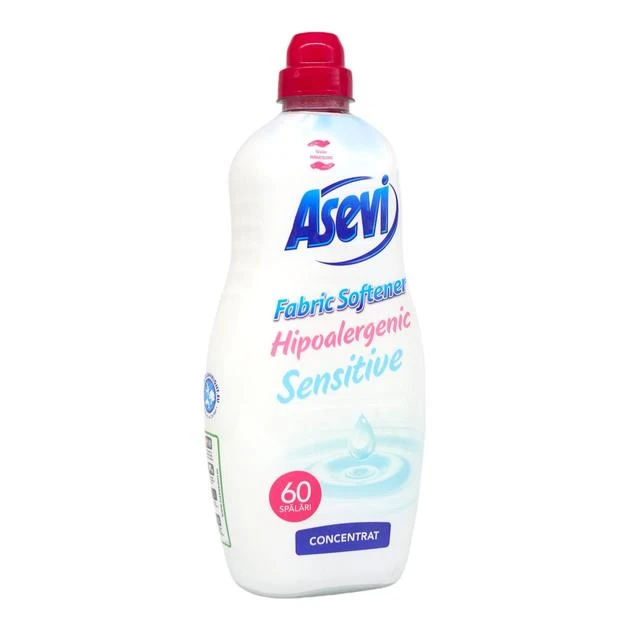 Гіпоалергенний кондиціонер для білизни Asevi Sensitive концентрований 1,5 л (60 циклів прання)