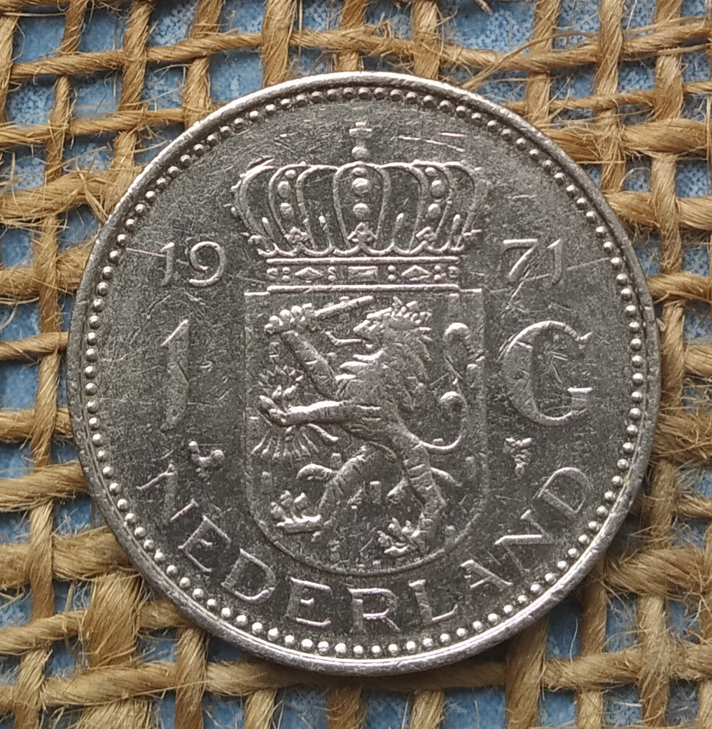 1 гульден 1971 року. Нiдерланди, фото 1