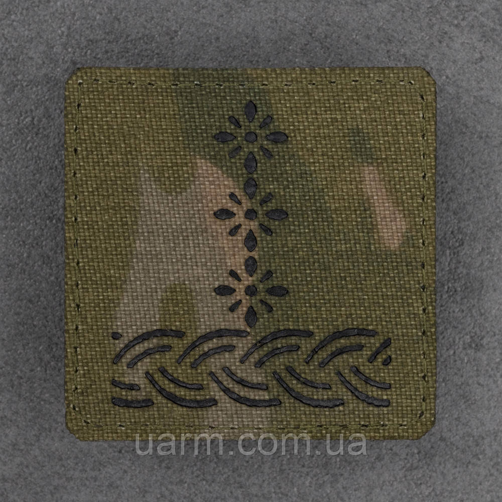 Погон НАТО полковник мультикам лазеркат 5.0 х 5.0 см, фото 1