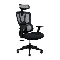 Крісло Richman Баланс Про Пластик Synchro Сітка Чорна