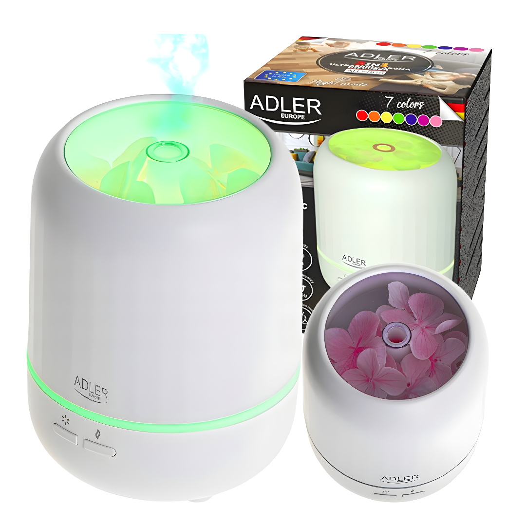 Аромадифузор 3в1 Adler AD 7968 ультразвуковий - 7 кольорів підсвітки USB, фото 1