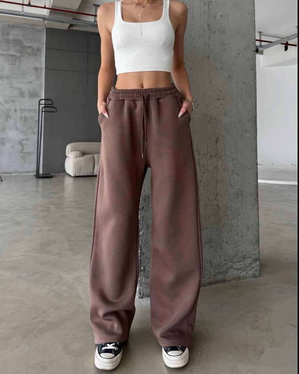 Жіночі якісні теплі спортивні штани на флісі, фото 1