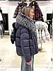 Пуховик жіночий Chanevia 25606 DARK BLUE, фото 6