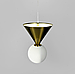 Латунний підвісний світильник із конусним дизайном та білим плафоном MJ350/1 AB, фото 3