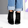 Шикарні замшеві зимові ботильйони на середньому стійкому підборі, фото 7