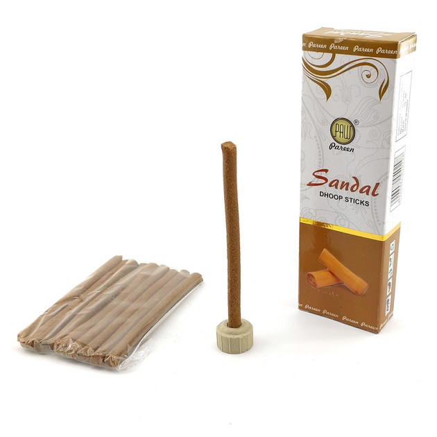 Пахощі Sandal Dhoop sticks PAW 10шт/уп. Аромапалички безосновні Сандал, фото 1