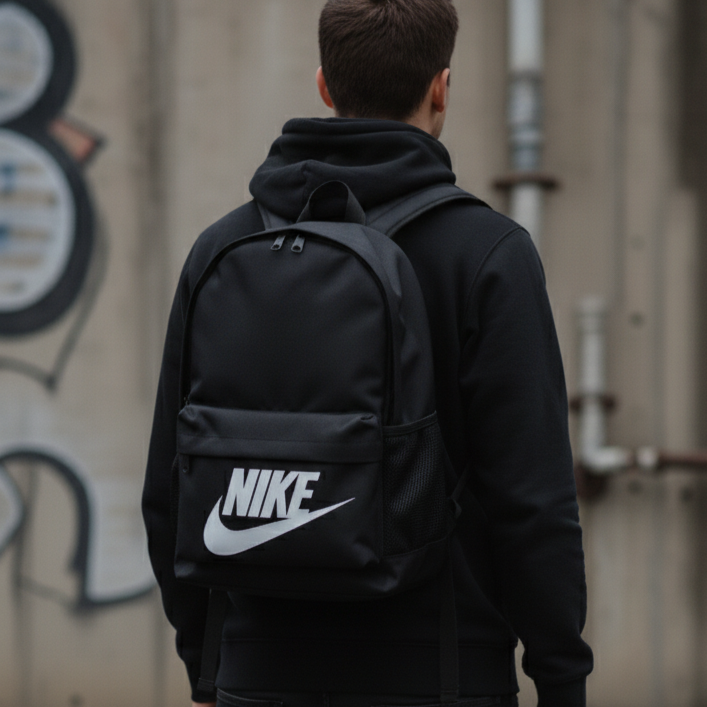 Чоловічий спортивний рюкзак Nike міський чорний ранець сумка Найк спортивна для тренувань, фото 1