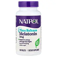 Natrol, Мелатонін, повільне вивільнення, 3 мг, 100 таблеток