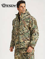 Чоловіча куртка-вітровик ESDY у камуфляжному стилі Тепла, товста зовнішня куртка з капюшоном для холодної погоди.
