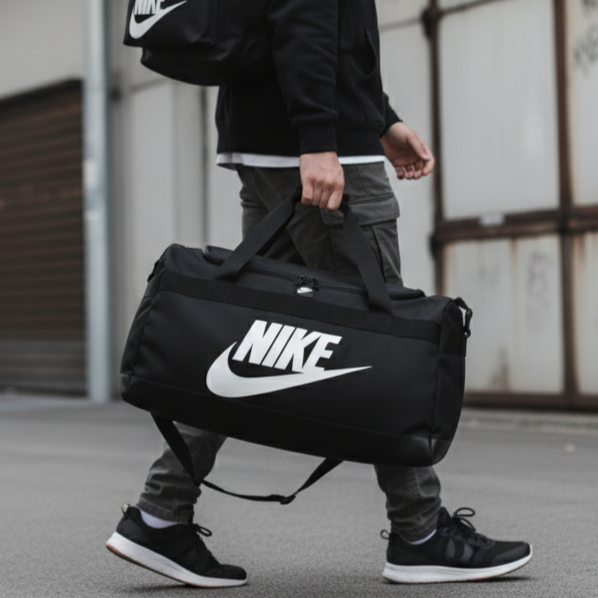 Чоловіча спортивна сумка Nike чорна для тренувань сумка жіноча Найк міська дорожня міська для спортзалу, фото 1