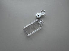 100 - 110 мл Прямокутний прозорий ПЕТ флакон з кришкою білою фліп-топ 20 мм, пляшка, ємність пластиковий, пластмасовий, фото 3