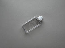 100 - 110 мл Прямокутний прозорий ПЕТ флакон з кришкою білою фліп-топ 20 мм, пляшка, ємність пластиковий, пластмасовий, фото 2