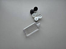 100 - 110 мл Прямокутний прозорий ПЕТ флакон з кришкою білою фліп-топ 20 мм, пляшка, ємність пластиковий, пластмасовий, фото 4