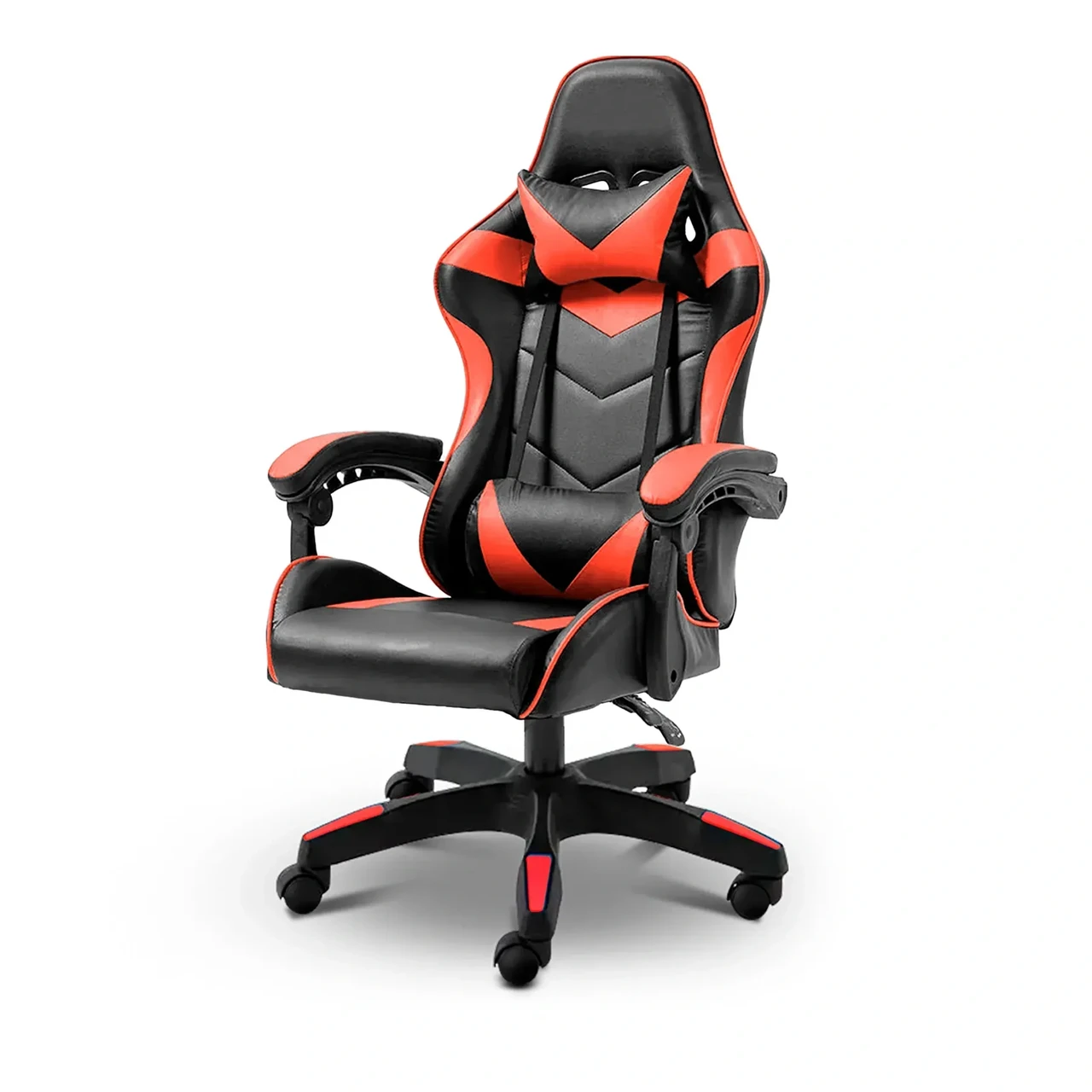 Геймерське комп'ютерне крісло 4Points DL з подушками офісне ігрове розкладне для ПК вдома Червоне, фото 1