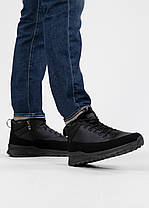 Черевики чоловічі зимові з шкіри на замок чорні (4303), фото 2
