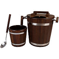 Набір №10 для лазні та сауни (черпак, шайка 5, запарник 20 л)