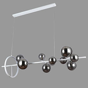 Підвісна люстра «Bubbles» на 10 ламп з графітовими плафонами (918-LP267-10 WH+BK), фото 1