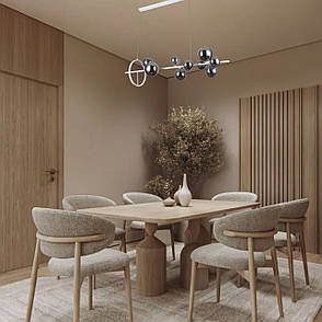 Підвісна люстра «Bubbles» на 10 ламп з графітовими плафонами (918-LP267-10 WH+BK), фото 3