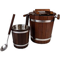 Набір №11 для лазні та сауни (черпак, шайка 5, запарник 20 л)