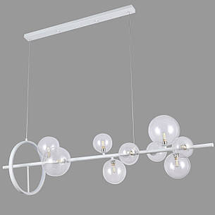 Підвісна люстра «Bubbles» на 10 ламп з прозорими плафонами (918-LP267-10 WH+CL), фото 1