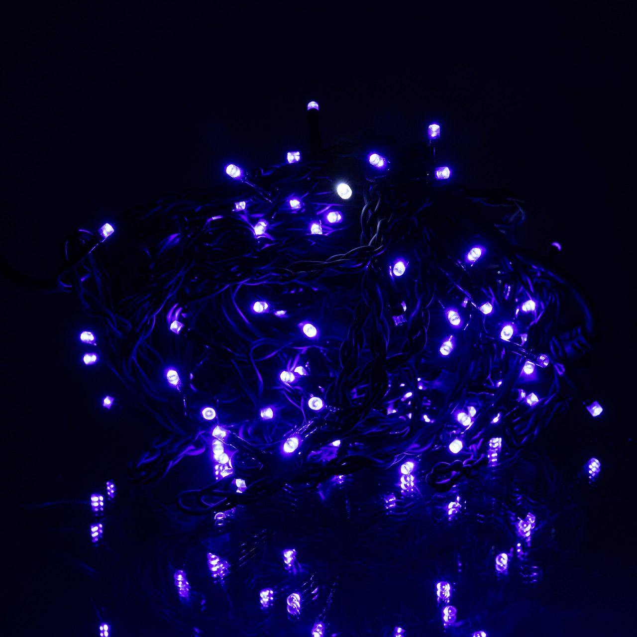 LED гірлянда Бахрома вулична 6м 105 діодів синє світло чорний провід, новорічна підсвітка для фасаду декор будинку, фото 1