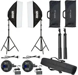 Набір для фотозйомки NEWELL SPARKLE 2 лампи LED + 2 софтбокси + 2 штативи