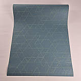 Шпалери вінілові 0.53 × 10.05 м Marburg 30824, сині з візерунком для спальні, вітальні, кабінету, фото 4