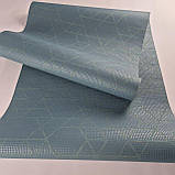 Шпалери вінілові 0.53 × 10.05 м Marburg 30824, сині з візерунком для спальні, вітальні, кабінету, фото 5