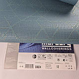 Шпалери вінілові 0.53 × 10.05 м Marburg 30824, сині з візерунком для спальні, вітальні, кабінету, фото 6