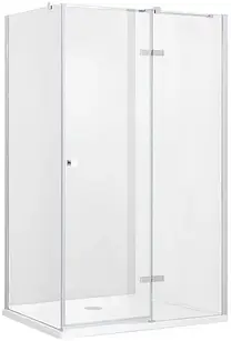 Душова кабіна Besco Pixa ліва з прозорим склом без піддону 120x80см PPL128195C