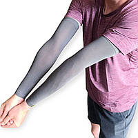 Волейбольний рукав безшовний універсальний сірий