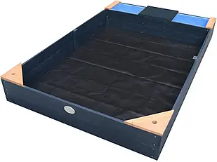 Велика пісочниця Axi з контейнерами, сидінням і кришкою