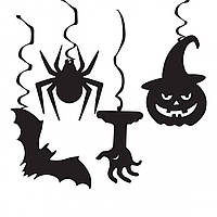 Підвіска-спіраль паперова (80см, 4 шт) Yes! Fun Хелловін "Жахливий день"