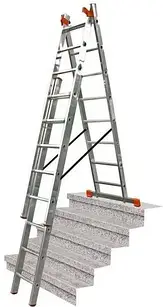 Двостороння драбина Krause Tribilo 3x8 сходинок з функцією сходів 6,05 м