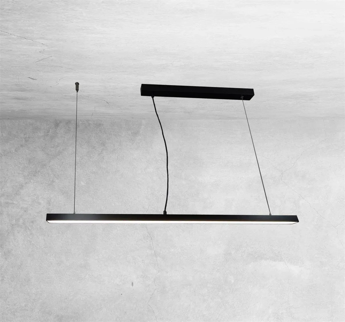 Підвісна LED лампа Shilo Hiate Line 2x12,8W 2475lm 3000K чорна 1852, фото 1