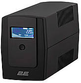 Джерело безперебійного живлення 2E DD650, 650VA/360W, LCD, USB, 2xSchuko