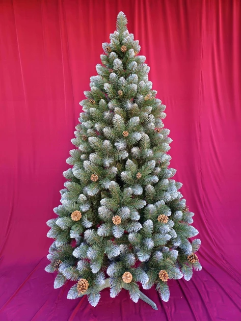 Елітна 1.8 м з шишками ялинка штучна новорічна