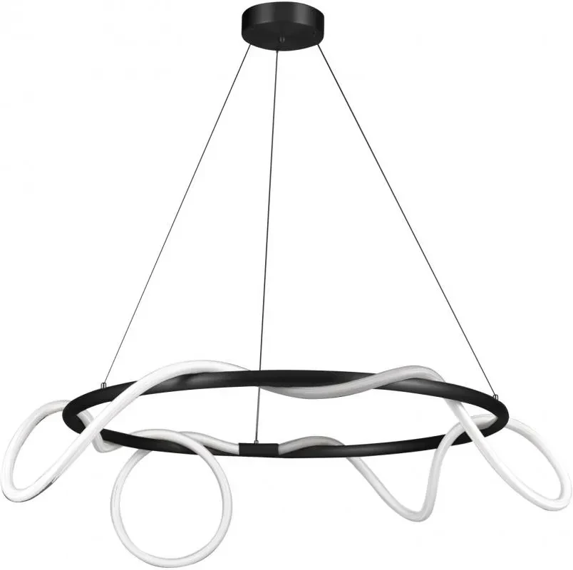 Люстра Step Into Design FANTASIA ROUND LED підвісна чорна 60см ST-9282R/D60 (ST9282RD60BLACK), фото 1