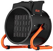 Теплова гармата електрична 2E Ceramic, 3кВт, 30м2, 280м3/год, керамічний нагрів. елемент (PTC), чорний, 2.85кг