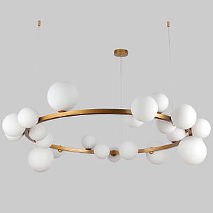 Бронзова люстра «Bubbles» 115см на 24 лампи (918-LP267-24 XGD+WH), фото 1