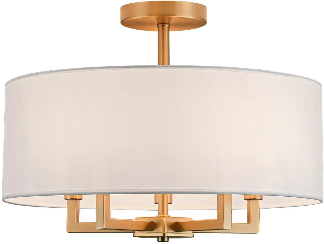 Плафон Cosmolight Lille 5xE14 латунь/білий C05920BR, фото 1