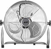 Вентилятор підлоговий 2E PowerWind 35C професійний, 35см, 65Вт, кнопки, двигун мідь 100%, срібний