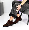 Ботіночки замшеві жіночі демісезон коричневі, фото 4