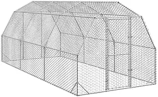 Курятник vidaXL для кур 2,5x6x2,25 м стальний