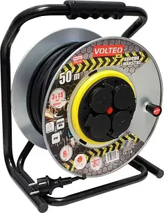 Подовжувач Volteo Heavy Duty металевий барабан 50м H05Rr 3*1,5 IP44 VT4275015