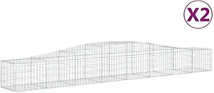 Габіонні кошики 2 шт. 400x50x40/60см оцинковане залізо