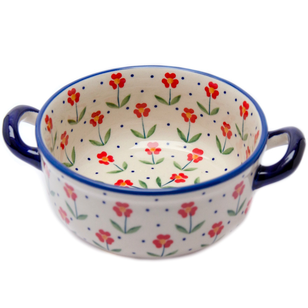 Піала з ручками 15 Red Flowers